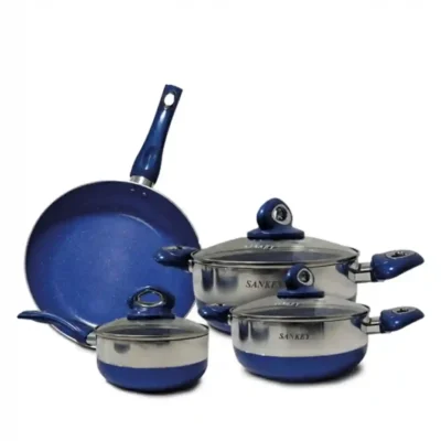 Juego de Pailas Sankey Ceramica Azules
